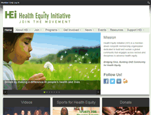 Tablet Screenshot of healthequityinitiative.org